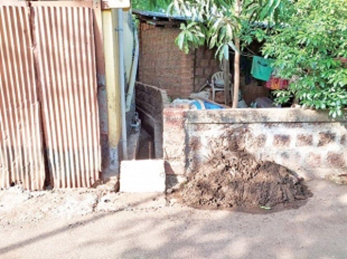 Waste from open drain in Sanguem cleared