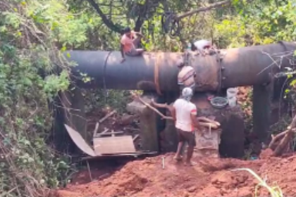 Water Supply Disrupted in Bardez Taluka Due to Burst Pipeline; Repairs Underway