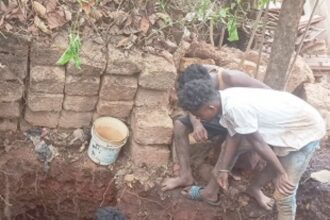 Water pipeline  bursts at Bhuipal