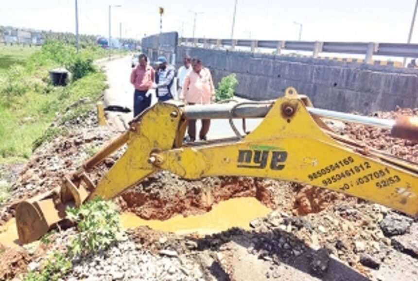 Water pipeline bursts at Guirim, supply to Bardez affected