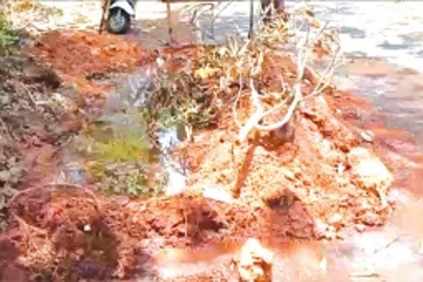 Water pipeline damaged at Chorao, taps run dry