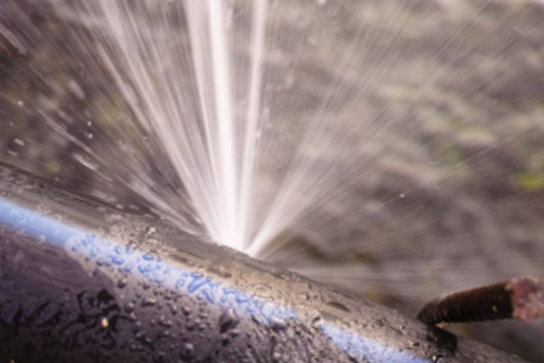 Water pipleline damaged while laying underground power cables at Agarvaddo