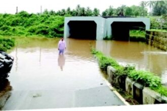 Waterlogged Seraulim subway poses nuisance to motorists