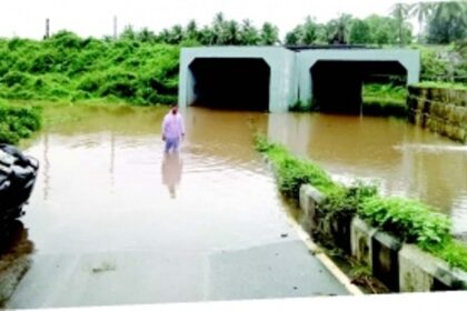 Waterlogged Seraulim subway poses nuisance to motorists