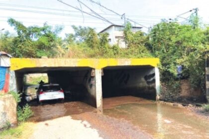 Waterlogged due to mysterious leak, Comba underpass reeks of sewage, complain motorists