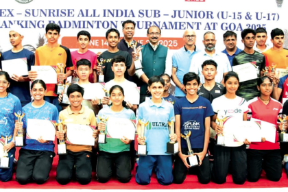 Wazir Singh, Shaina Manimuthu, Bornil Changmai, and Rishika Nandi Win Big at 2025 Sub Junior Badminton Nationals in Goa