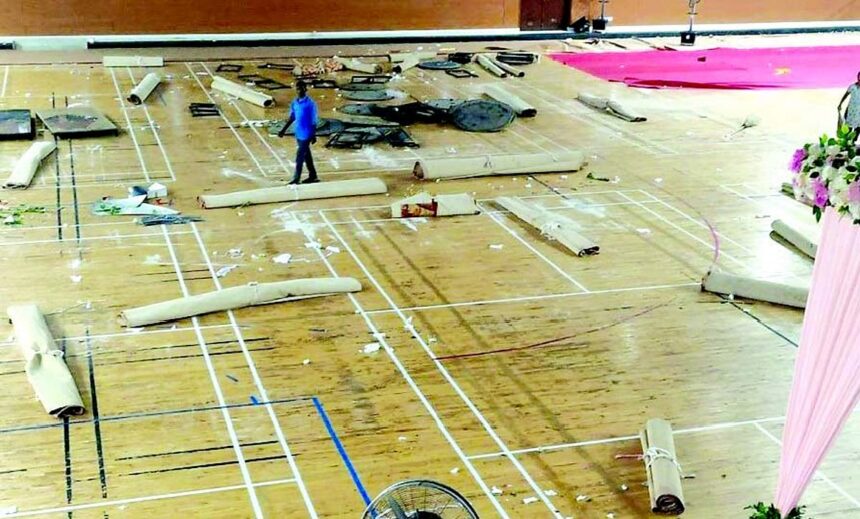 Wedding reception at Manohar Parrikar Indoor Stadium in Navelim kicks up row