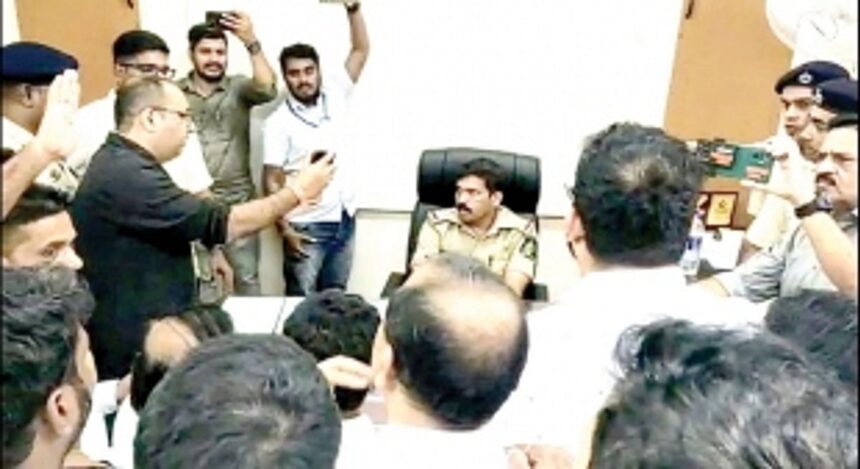 When beastly brutality wears a uniform, the black coats turn up for justice