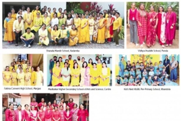 When educational institutes dress in colours of Navratri
