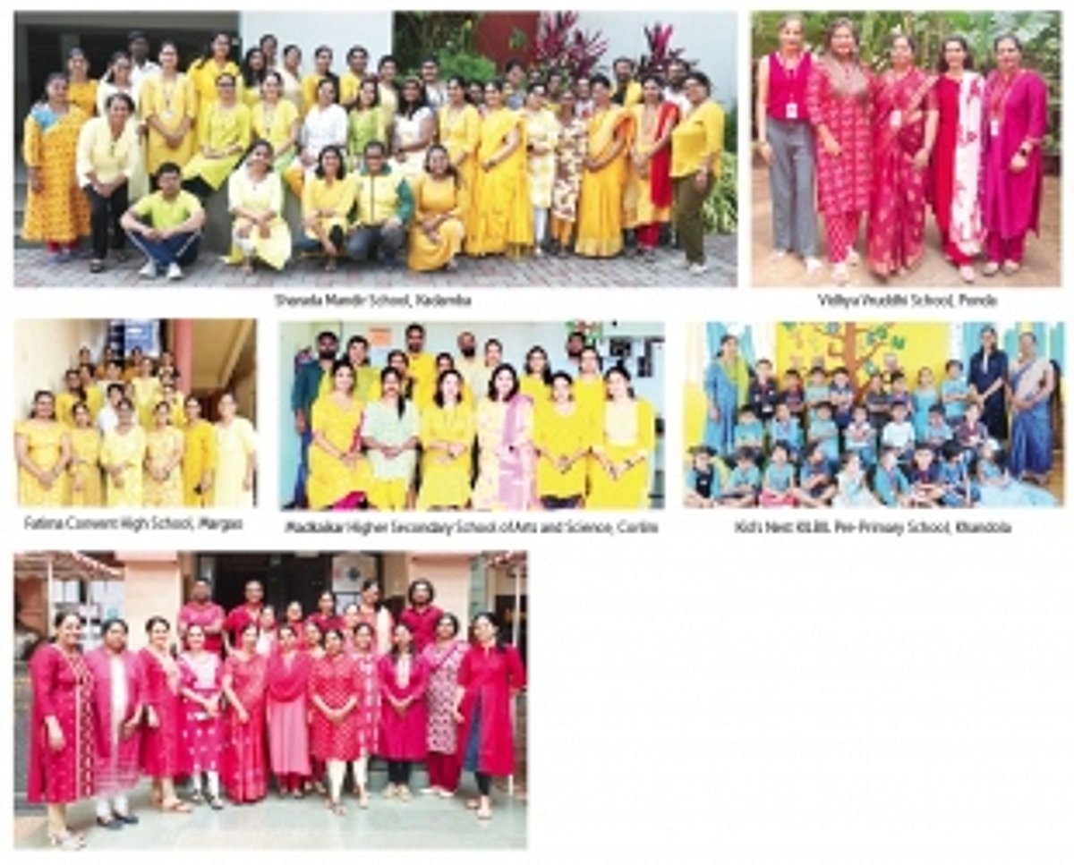 When educational institutes dress in colours of Navratri