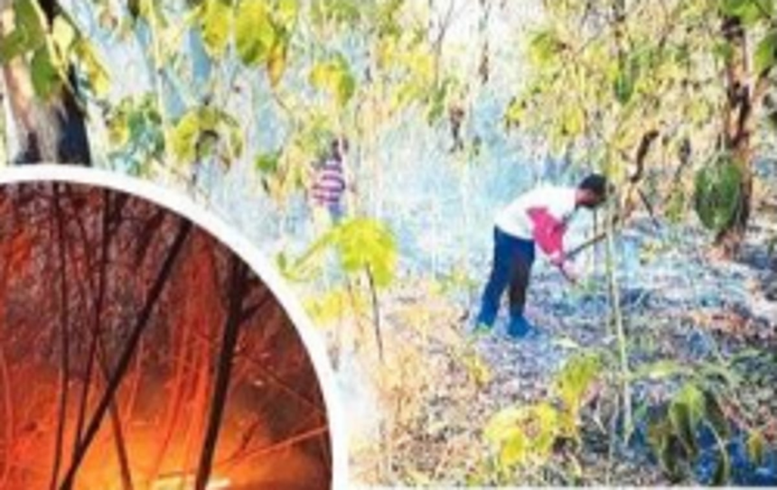 Wildfire at Kariamol in Kalay village continues to rage into third day