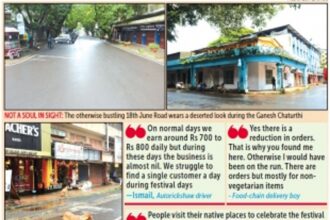 With Ponjekars in native places for Ganesh, Panjim’s usual hustle & bustle goes missing