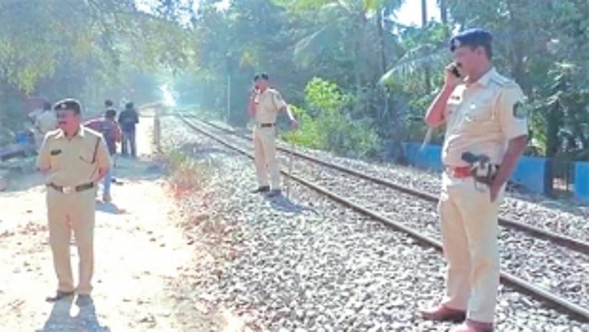 With heavy police backing, railway workers forcibly remove fencing & enter private land, as owners watch helplessly