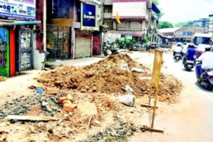 With monsoon round the corner, Margao citizens worried as dug roads still remain open, unrepaired