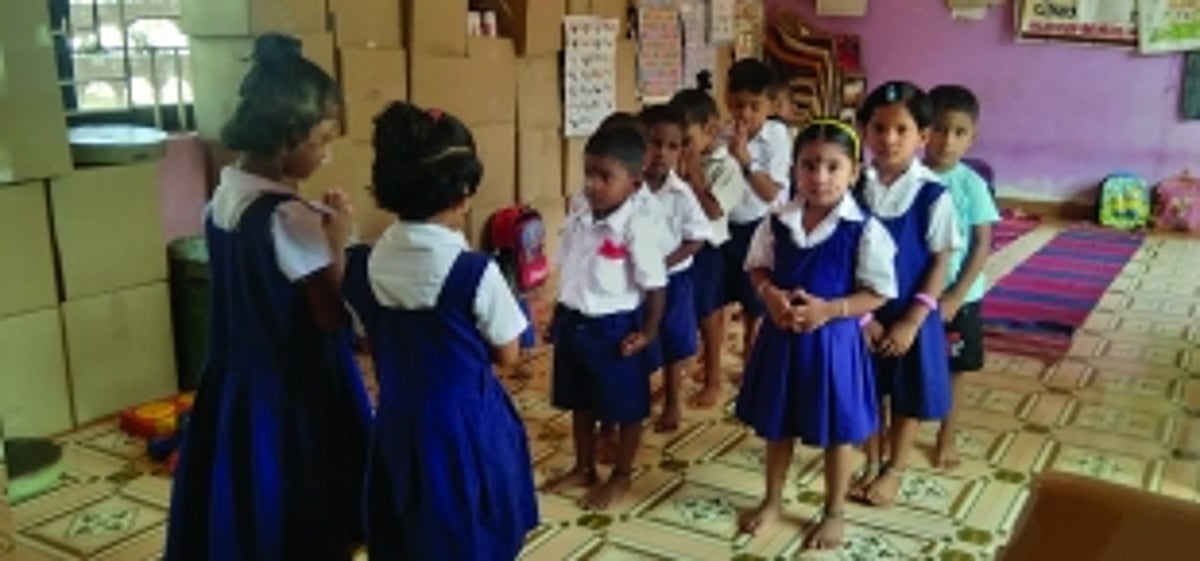 With no electricity since 2017, tiny tots brave summer heat at Baagwada Angwanwadi