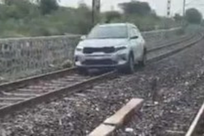Woman Rescued After Driving Car onto Railway Tracks in Alleged Suicide Attempt Near Hyderabad