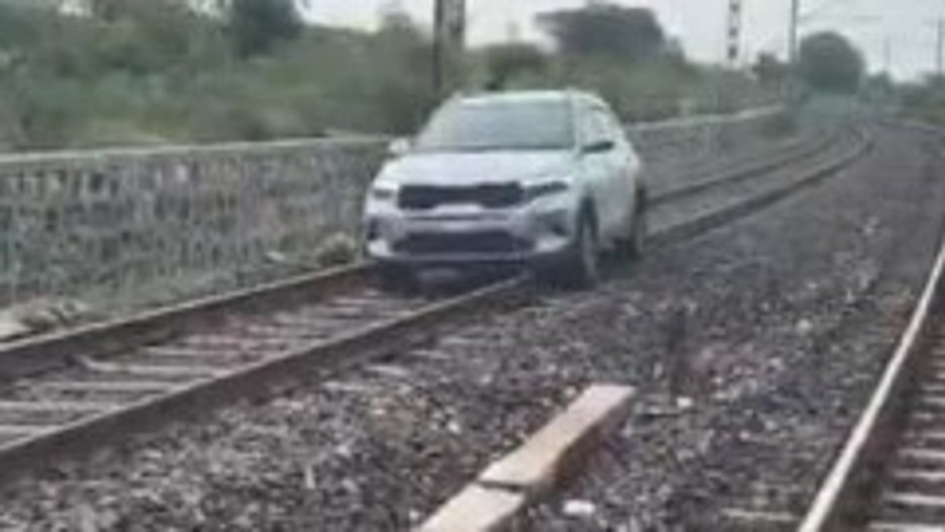 Woman Rescued After Driving Car onto Railway Tracks in Alleged Suicide Attempt Near Hyderabad 1 Woman Rescued After Driving Car onto Railway Tracks in Alleged Suicide Attempt Near Hyderabad