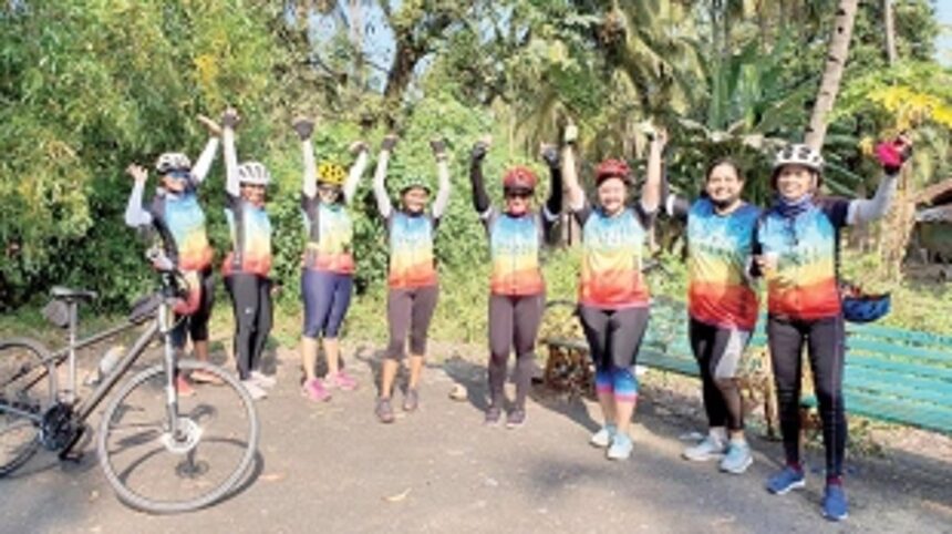 Women cyclists pull-off 100-km challenge 1 Women cyclists pull-off 100-km challenge