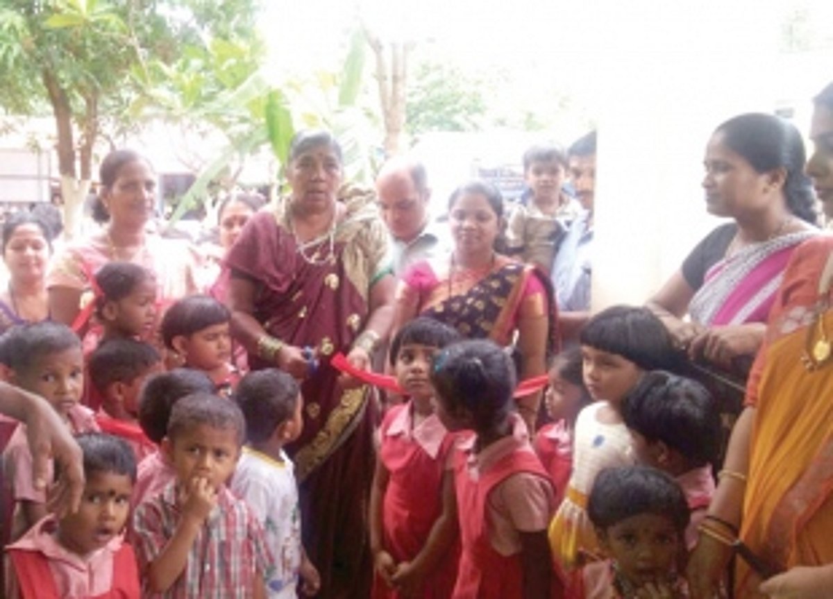 Women inaugurate Anganwadi after political leaders fail to turn up for event