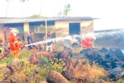 Wood goes up in smoke at Siolim crematorium, no casualties