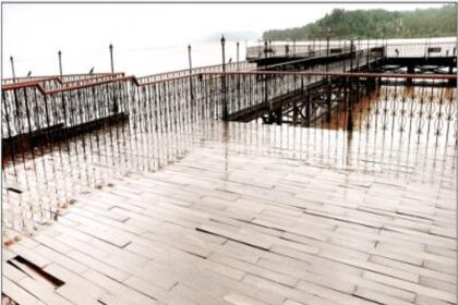 Wood work at three places on the Kala Academy jetty in Panjim which was built with much fan-fare for IFFI at a whopping cost has been damaged raising fears of further deterioration.