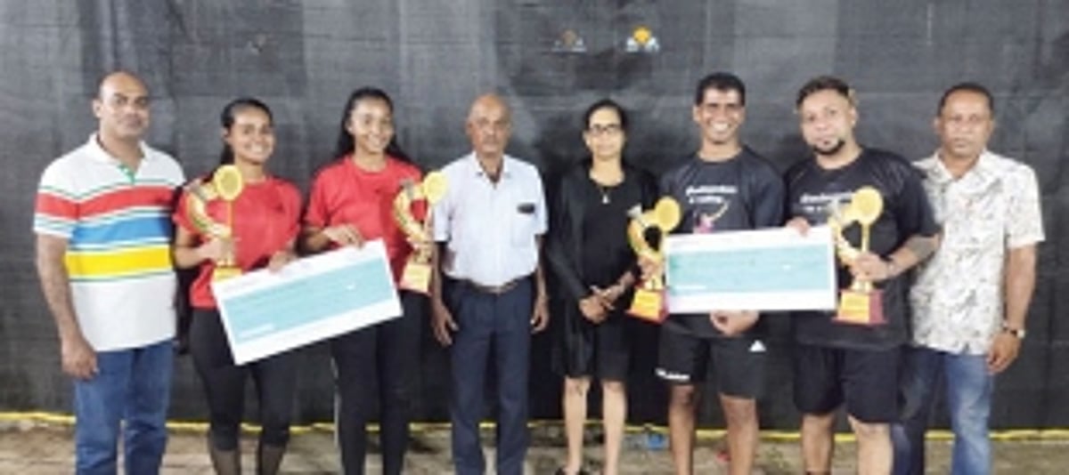 Xerino-Wilson win men’s double badminton