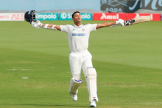 Yashasvi Jaiswal's Six-Fueled Spectacle Sets Rajkot Alight: Creates History with Record-Breaking Double Century
