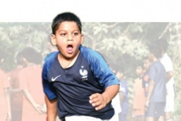 Young Goan footballers  shoot for goal but ruled offside
