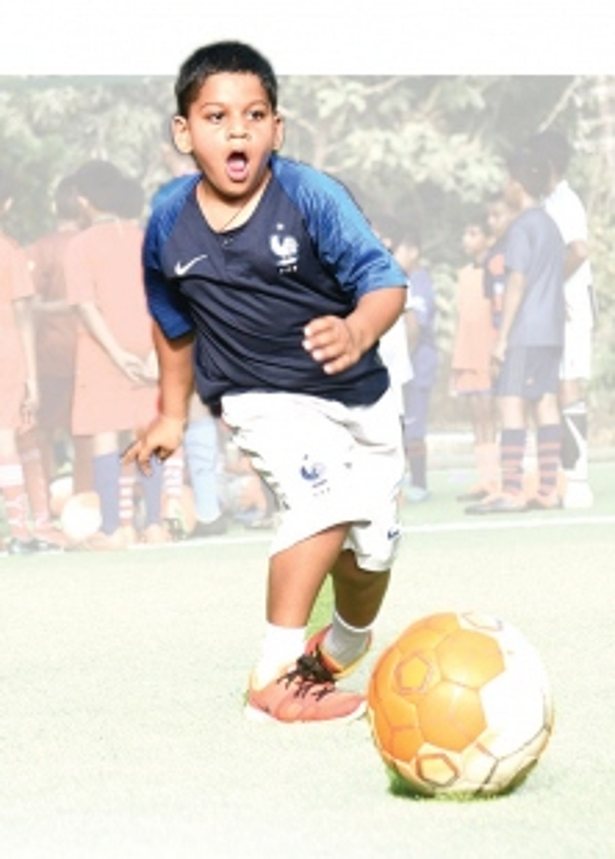 Young Goan footballers  shoot for goal but ruled offside