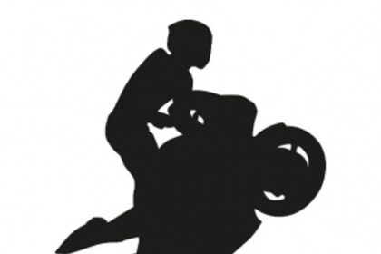 Young bike riders perform stunts on Ponda flyover