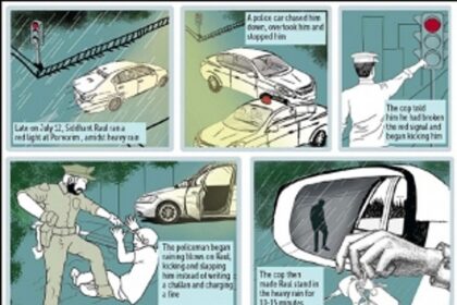 Young man’s complaint: Beaten kicked and slapped by rogue cops for traffic violation, names DySP Nerlon Albuquerque as his midnight assaulter