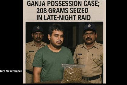 Youth Held in Shirgao Ganja Possession Case; 208 Grams Seized in Late-Night Raid
