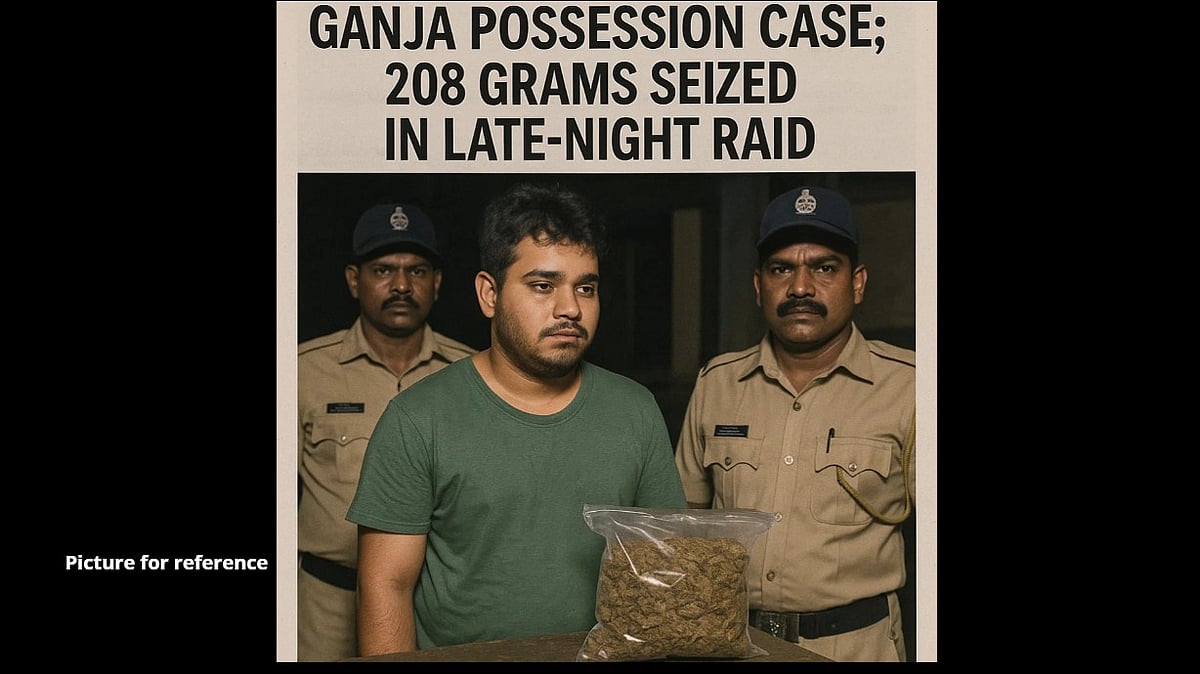 Youth Held in Shirgao Ganja Possession Case; 208 Grams Seized in Late-Night Raid