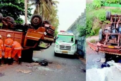 Youth killed as truck plummets off Guirim overbridge, four hurt