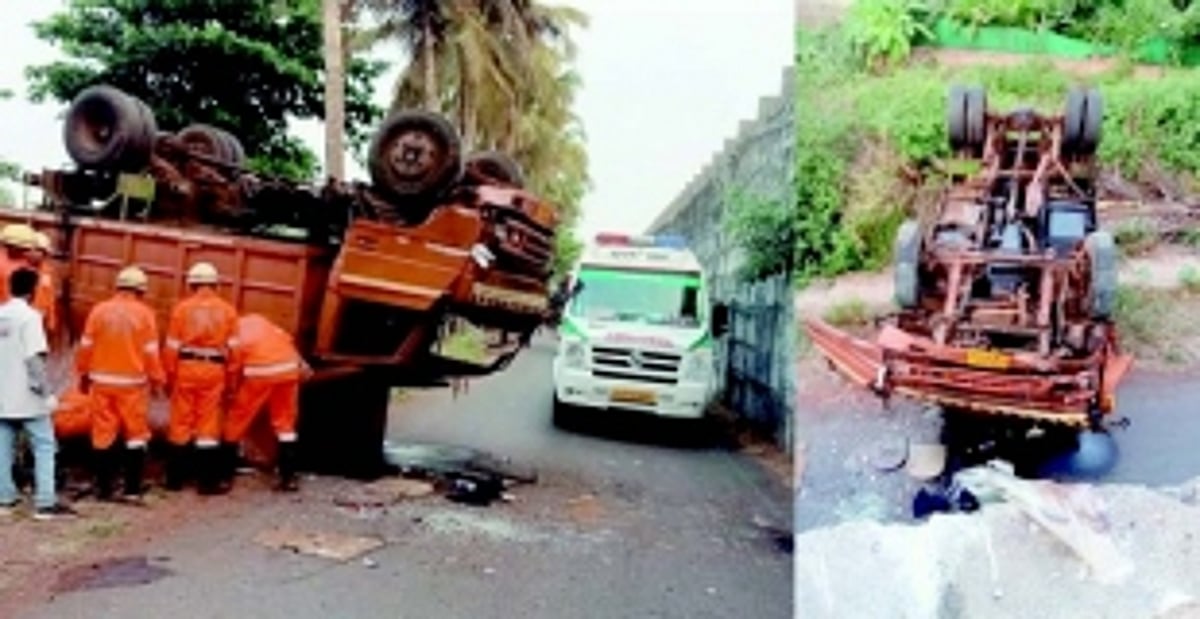 Youth killed as truck plummets off Guirim overbridge, four hurt