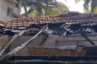 ZP ex-member  house catches fire