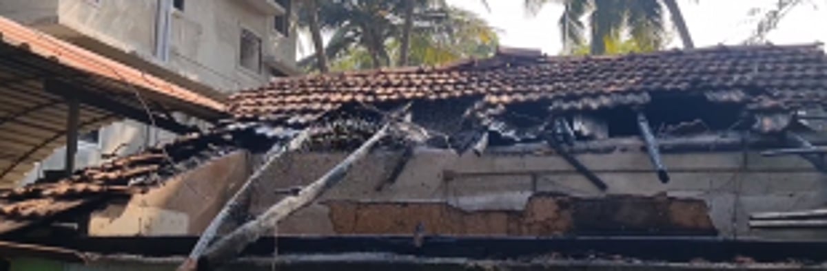 ZP ex-member  house catches fire
