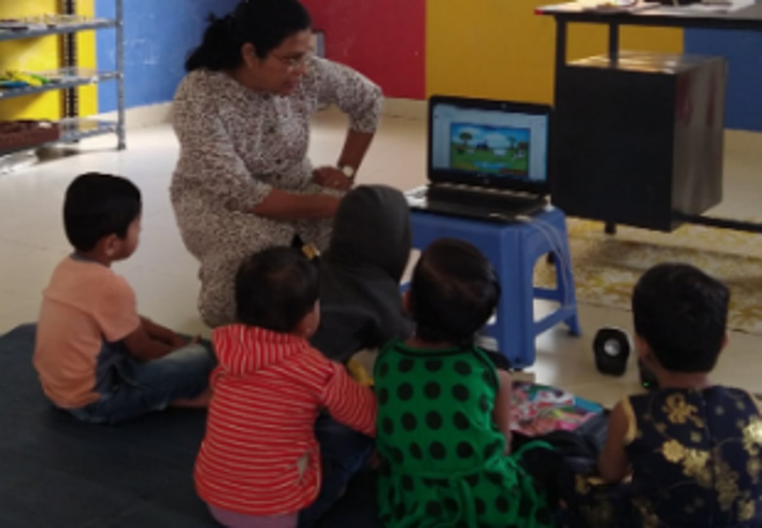 e-learning concept in Anganwadis now