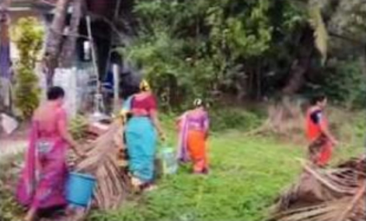 meanwhile, outside the house