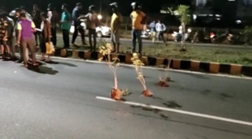 person loses life while Crossing National Highway Kadamba Road; Locals Demand Safety Measures