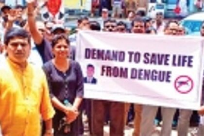 ‘Dengue death’ forces aggrieved residents to rally against poor services at Chicalim Sub District Hospital