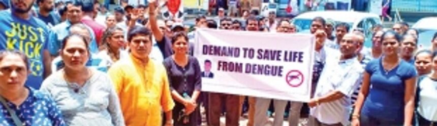 ‘Dengue death’ forces aggrieved residents to rally against poor services at Chicalim Sub District Hospital