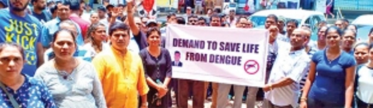 ‘Dengue death’ forces aggrieved residents to rally against poor services at Chicalim Sub District Hospital
