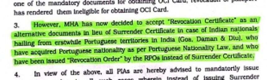 ‘Revocation order’ comes as a massive relief to Goan-origin Portuguese citizens