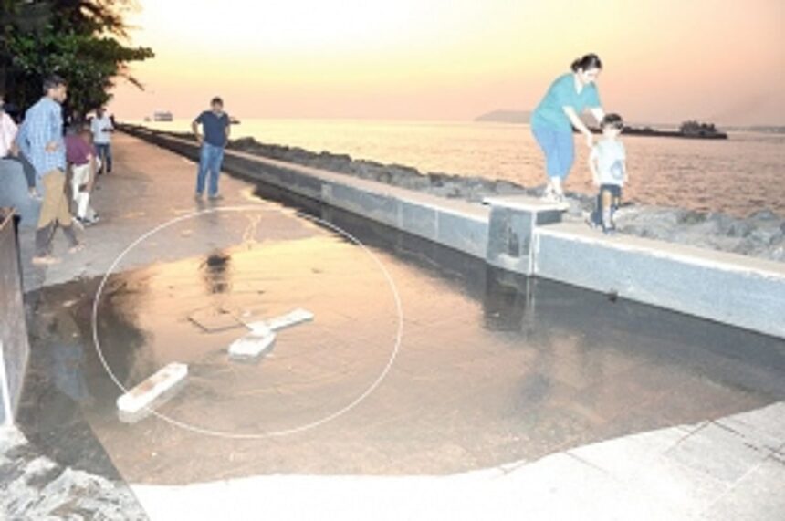 ‘Sewage’ raises a stink along Campal walkway 1 ‘Sewage’ raises a stink along Campal walkway