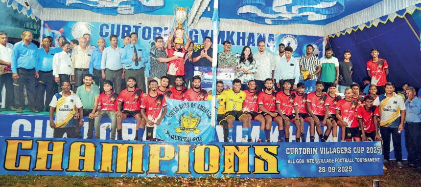 United Boys of Ambaulim takehome Curtorim Villagers Cup 1 13.3