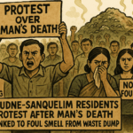 20251016 1427 Protest Over Waste Smell simple compose 01k7p3pexcerwvzzyjp1f6sxya