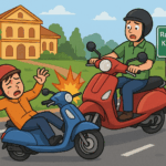 20251022 1144 Scooter Collision Incident simple compose 01k858nycjfpybxx4v6ve6ng5q