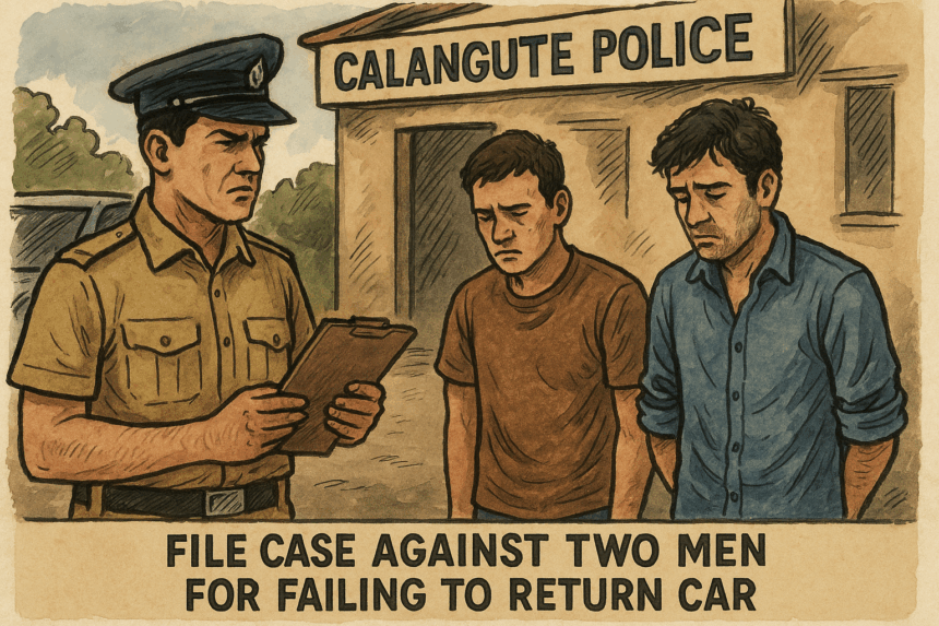 Calangute Police Register Case Against Two Men for Failing to Return Borrowed Car 1 20251023 1008 Car Theft Case simple compose 01k87nnm5jf7nvhhehw9qdssvt