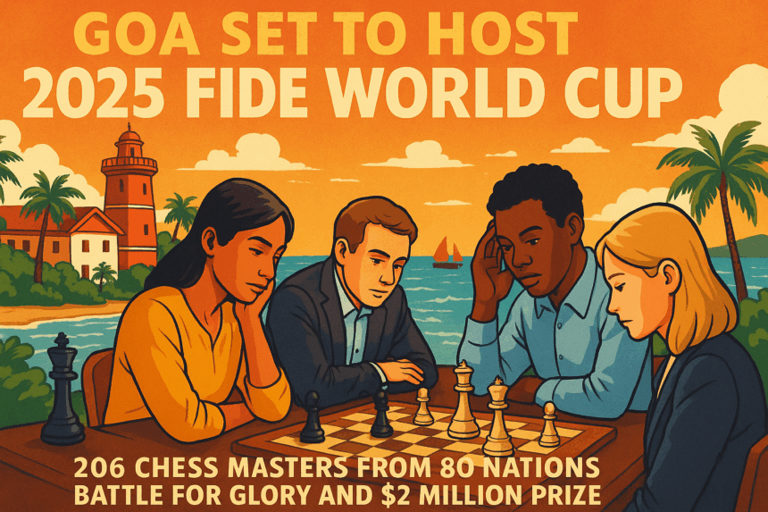 Goa Set to Host 2025 FIDE World Cup: 206 Chess Masters from 80 Nations Battle for Glory and $2 Million Prize 1 20251028 1044 Goa Chess Championship 2025 simple compose 01k8mkqmv9etn9j8d63cw06neq